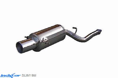 IX SUIM19M, Subaru Impreza (GD/GG) 2.5 STI TURBO (280PK) 2006-, Inoxcar Rear silencer 1X120 MEGA Stainless steel, With E.E.C. homologation