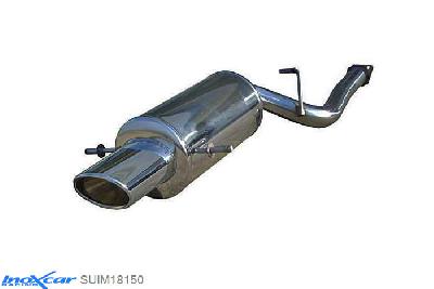 IX SUIM18150, Subaru Impreza (GD/GG) 2.5 STI TURBO (280PK) 2006-, Inoxcar Rear silencer 1X150X105 Stainless steel, With E.E.C. homologation