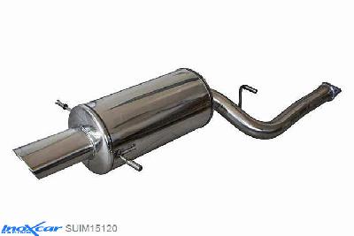 IX SUIM15120, Subaru Impreza (GD/GG) 2.5 WRX TURBO (230PK) 2006-, Inoxcar Rear silencer 1X120X80mm Stainless steel, With E.E.C. homologation