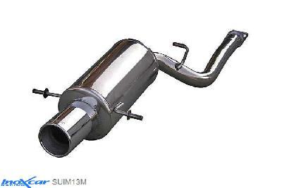 IX SUIM13M, Subaru Impreza (GD/GG) AWD WRX (225PK) 2003-, Inoxcar Rear silencer 1X120 MEGA Stainless steel, With E.E.C. homologation