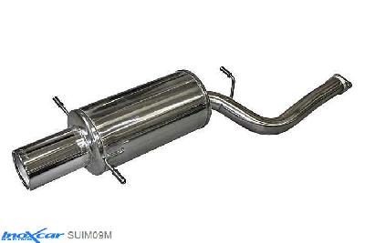 IX SUIM09M, Subaru Impreza (GFC/GC/GF) 2.0 GT TURBO -2000, Inoxcar Rear silencer 1X120 MEGA Stainless steel, With E.E.C. homologation