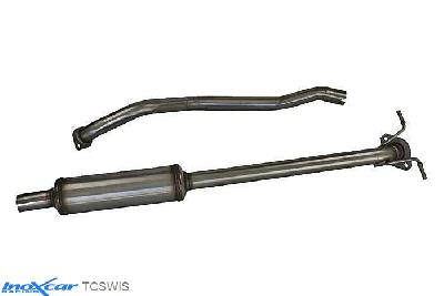 IX TCSWIS, Suzuki Swift (MZ/EZ) 1.6 16V SPORT (125PK) 2006-, Inoxcar Central pipe with silencer Stainless steel, Without E.E.C. homologation