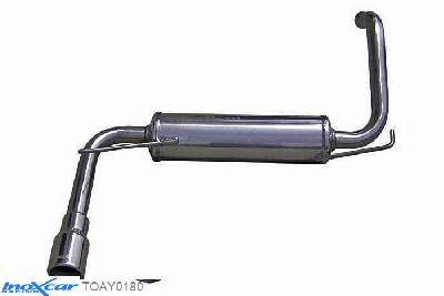 IX TOAY0180, Toyota Aygo I (AB1) 1.0 (68PK) 2005-, Inoxcar Rear silencer 1X80mm Stainless steel, With E.E.C. homologation
