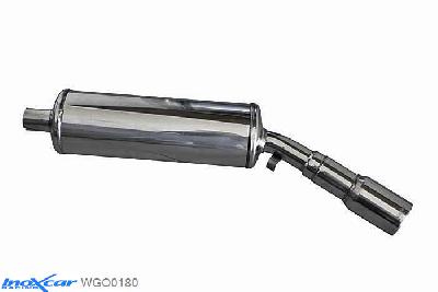 IX WGO0180, VW Golf I 1.6 GTI (110PK) -1984, Inoxcar Rear silencer 1X80mm Stainless steel, With E.E.C. homologation