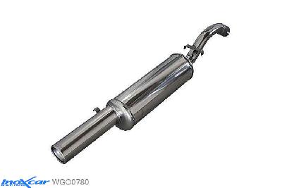 IX WGO0780, VW Golf II 1.8 GTI (105PK) 1885-1987 /, 1.8 GTI (112PK) 1983-1988, Inoxcar Rear silencer 1X80mm Stainless steel, With E.E.C. homologation