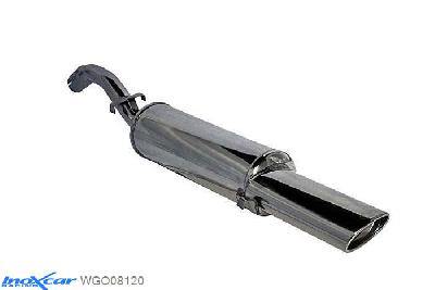 IX WGO08120, VW Golf II 1.8 GTI 16V (136PK) 1985-, Inoxcar Rear silencer 1X120X80mm Stainless steel, With E.E.C. homologation
