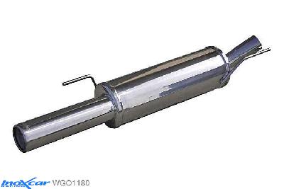 IX WGO1180, VW Golf III 1.6 (101PK) 1991-1998, Inoxcar Rear silencer 1X80mm Stainless steel, With E.E.C. homologation