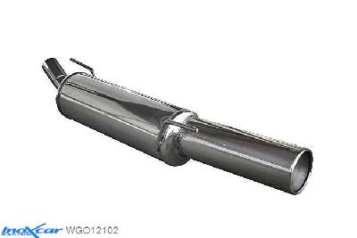 IX WGO12102, VW Golf III 1.8 (75PK) 1991-1998, Inoxcar Rear silencer 1X102mm Stainless steel, With E.E.C. homologation