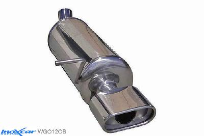 IX WGO12OB, VW Golf III 1.8 (75PK) 1991-1998, Inoxcar Rear silencer 1XFlat Oval Stainless steel, With E.E.C. homologation