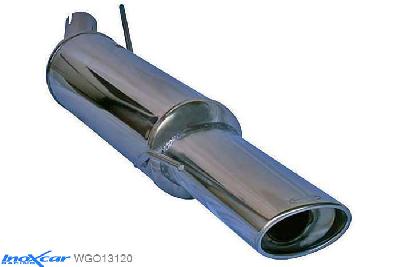 IX WGO13120, VW Golf III 1.8 (90PK) 1991-1998, Inoxcar Rear silencer 1X120X80mm Stainless steel, With E.E.C. homologation