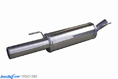 IX WGO1380, VW Golf III 1.8 (90PK) 1991-1998, Inoxcar Rear silencer 1X80mm Stainless steel, With E.E.C. homologation