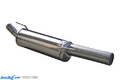 IX WGO1580, VW Golf III 2.0 / 2.0 8V GTI (115PK-116PK) -1998, Inoxcar Rear silencer 1X80mm Stainless steel, With E.E.C. homologation