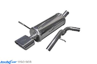 IX WGO19OB, VW Golf IV 1.4 16V (75PK) 1997-2003 Diameter 45mm, Inoxcar Rear silencer 1XFlat Oval Stainless steel, With E.E.C. homologation
