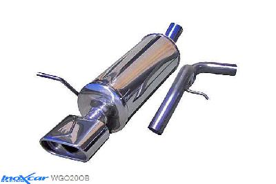 IX WGO20OB, VW Golf IV 1.6 8V (101PK) 1997-2003 Diameter 45mm, Inoxcar Rear silencer 1XFlat Oval Stainless steel, With E.E.C. homologation