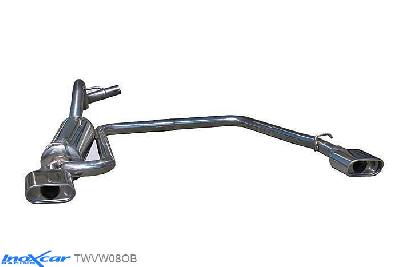 IX TWVW08OB, VW Golf IV 1.9 TDI (101PK) 1997- Diameter 55mm, Inoxcar Rear Rear silencerencer left / right 1XFlat Oval Stainless steel, With E.E.C. homologation