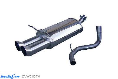 IX OVW01DTM, VW Golf IV 1.9 TDI (110PK) 1997-2002 Diameter 55mm, Inoxcar Rear silencer 2XDTM Stainless steel, With E.E.C. homologation