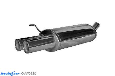 IX OVW0380, VW Golf IV 1.9 TDI (115PK) 1998-2002 Diameter 55mm, Inoxcar Rear silencer 2X80mm Stainless steel, With E.E.C. homologation