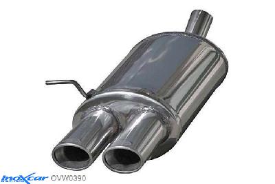 IX OVW0390, VW Golf IV 1.9 TDI (115PK) 1998-2002 Diameter 55mm, Inoxcar Rear silencer 2X90X70mm Stainless steel, With E.E.C. homologation