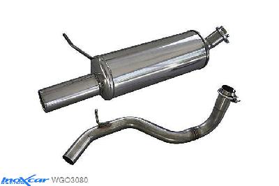 IX WGO3080, VW Golf IV 1.9 TDI (150PK) 2002-2004 Diameter 55mm, Inoxcar Rear silencer 1X80mm Stainless steel, With E.E.C. homologation