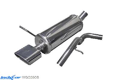 IX WGO26OB, VW Golf IV 1.9 TDI (90PK) 1997- Diameter 55mm, Inoxcar Rear silencer 1XFlat Oval Stainless steel, With E.E.C. homologation