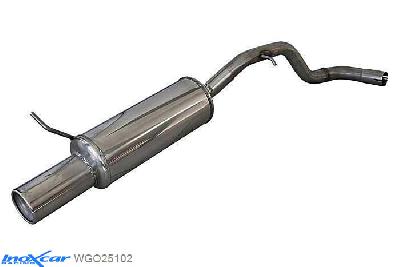 IX WGO25102, VW Golf IV 2.0 8V (116PK) 1998-2003 Diameter 50mm, Inoxcar Rear silencer 1X102mm Stainless steel, With E.E.C. homologation