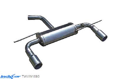 IX TWVW1680, VW Golf V 1.9 TDI (105PK) 2004- Diameter 55mm, Inoxcar Rear Rear silencerencer left / right 1X80mm Stainless steel, With E.E.C. homologation