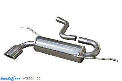 IX WGO31120, VW Golf V 2.0 TDI (140PK) 2004- Diameter 55mm, Inoxcar Rear silencer 1X120X80mm Stainless steel, With E.E.C. homologation