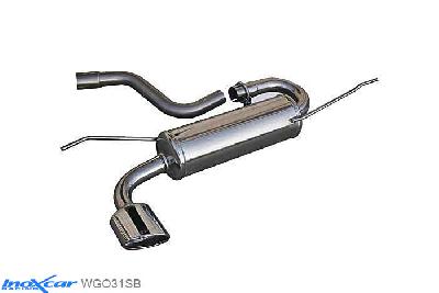 IX WGO31SB, VW Golf V 2.0 TDI (140PK) 2004- Diameter 55mm, Inoxcar Rear silencer 1X120X80mm OBLIQUO Stainless steel, With E.E.C. homologation
