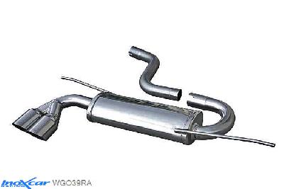 IX WGO39RA, VW Golf VI 1.4 TSI (160PK) 2009- Diameter 55mm, Inoxcar Rear silencer 2X80mm RACING Stainless steel, With E.E.C. homologation