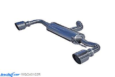 IX WGO40102R, VW Golf VI 2.0 TSI GTI (210PK) 2009-, Inoxcar Rear silencer 1X102mm RACING Left and Right Stainless steel, With E.E.C. homologation
