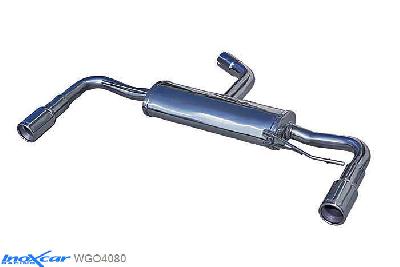 IX WGO4080, VW Golf VI 2.0 TSI GTI (210PK) 2009-, Inoxcar Rear silencer 1X80mm Left and Right Stainless steel, With E.E.C. homologation