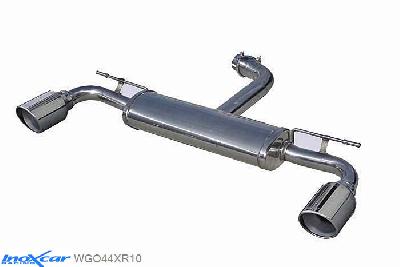 IX WGO44XR10, VW Golf VII 2.0 GTI (220PK) 2013-, Inoxcar Rear silencer 1X100 X-RACE Left and Right Stainless steel, With E.E.C. homologation