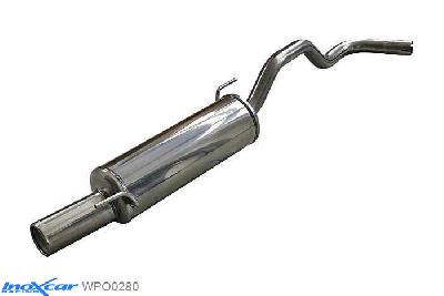 IX WPO0280, VW Polo IV (6N) 1.3 1994-2001, Inoxcar Rear silencer 1X80mm Stainless steel, With E.E.C. homologation