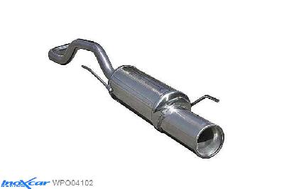 IX WPO04102, VW Polo IV (6N) 1.4 (60PK) 1994-2001 Diameter 45mm, Inoxcar Rear silencer 1X102mm Stainless steel, With E.E.C. homologation