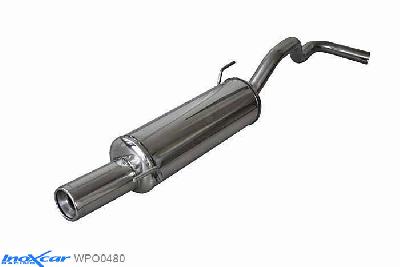 IX WPO0480, VW Polo IV (6N2) 1.4 (60PK) 1994-2001 Diameter 45mm, Inoxcar Rear silencer 1X80mm Stainless steel, With E.E.C. homologation