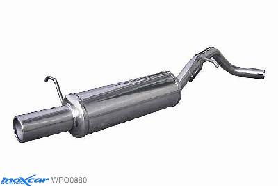 IX WPO0880, VW Polo V (9N) 1.4 SPORTLINE (80PK) 2006-2008 Diameter 45mm, Inoxcar Rear silencer 1X80mm Stainless steel, With E.E.C. homologation