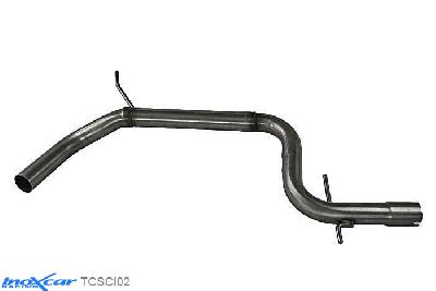 IX TCSCI02, VW Scirocco III 1.4 TSI (155PK) 2008- Diameter 55mm, Inoxcar Direct central pipe Stainless steel, Without E.E.C. homologation