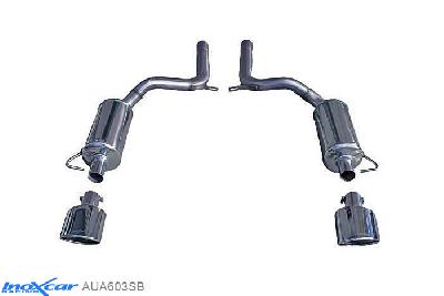 IX AUA603SB, Audi A6 (C6) RS6 5.0 V10 BiTurbo (580PK) 2008-2010, Inoxcar Rear silencer 1X150X105 OBLIQUO Left and Right Stainless steel, Without E.E.C. homologation