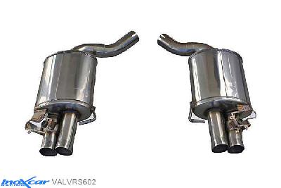 IX VALVRS602, Audi A6 (C7) RS6 4.0T (560PK) 2013-, Inoxcar Rear silencer Left and Right + Valvole con montaggio motori elettrici di serie / Stainless steel, Without E.E.C. homologation