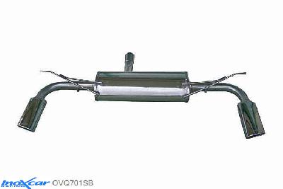 IX OVQ701SB, Audi Q7 (4L) 3.0 TDI V6 (233PK) 2006-, Inoxcar Rear silencer 1X120X80mm OBLIQUO Left and Right Stainless steel, With E.E.C. homologation