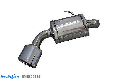 IX BME8701SB, BMW 1 serie (E81/E82/E87/E88) 120D (163PK) 2004-, Inoxcar Rear silencer 1X120X80mm OBLIQUO Stainless steel, With E.E.C. homologation