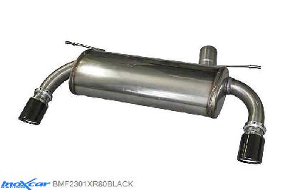 IX BMF2301XR80BLACK, BMW 2 serie (F22/F23/F45/F87) Cabrio, Inoxcar Rear silencer 1X80mm X-RACE Left and Right BLACK EDITION Stainless steel