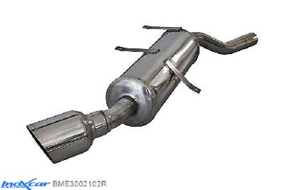 IX BME3002102R, BMW 3 serie (E30) 318i, Inoxcar Rear silencer 1X102mm RACING Stainless steel, Without E.E.C. homologation