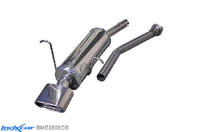 IX BME3606OB, BMW 3 serie (E36) 323i 24V (170PK) 1992-, Inoxcar Rear silencer 1XFlat Oval Stainless steel, Without E.E.C. homologation