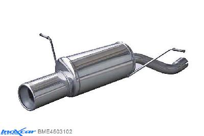 IX BME4603102, BMW 3 serie (E46) 318Ti Compact (143PK) 2002-2005, Inoxcar Rear silencer1X102mm Stainless steel, With E.E.C. homologation