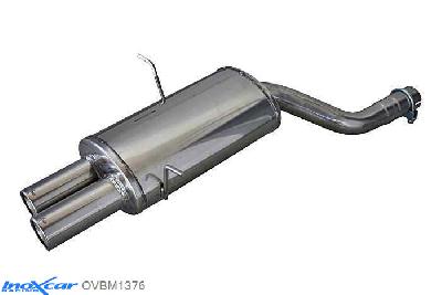 IX OVBM1376, BMW 3 serie (E46) 323i-Ci-Xi (170PK) / 328 Ci (193PK) 1998-2000, Diameter 65mm, Inoxcar Rear silencer 2X76 Stainless steel, With E.E.C. homologation
