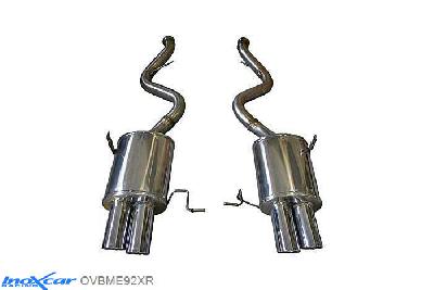 IX OVBME92XR, BMW M3 (E90) E92 M3 4.0 V8 Coupe 2007-, Inoxcar Rear silencer 2X76 X-RACE Left and Right Stainless steel
