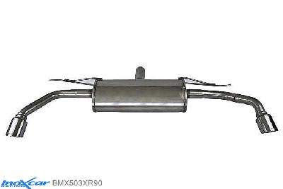 IX BMX503XR90, BMW X5 (E70) 3.0D (235PK) 2007-, Inoxcar Rear silencer 1X90 X-RACE Left and Right Stainless steel, With E.E.C. homologation