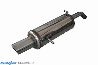 IX CIC20190RA, Citroen C2 (J) 1.1 (60PK) 2003- Diameter 40mm, Inoxcar Rear silencer 1X90 RALLY Stainless steel, With E.E.C. homologation