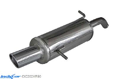 IX CIC202XR90, Citroen C2 (J) 1.4 / 1.4 VTR (75PK) 2003- Diameter 42mm, Inoxcar Rear silencer 1X90 X-RACE Stainless steel, With E.E.C. homologation
